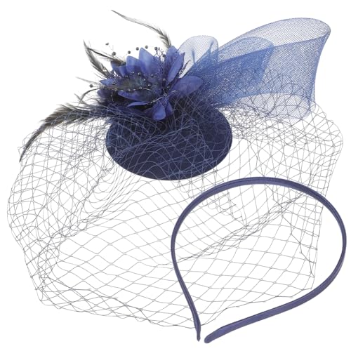 Veemoon Fascinator Haarreif Damen Mesh mit Design Leichter Party Kopfschmuck für Teeabend Hochzeit Festliche Anlässe Langlebiges Stoffmaterial Eleganter Vintage Stil Komfortabel und von Veemoon