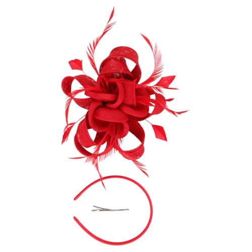 Veemoon Fascinator Haarreif aus Feinem Mesh mit Federn Eleganter Kopfschmuck für Damen Vintage Tea Party Hochzeit und Festliche Anlässe Leicht und Angenehm zu Tragen Modischer Damenhut von Veemoon
