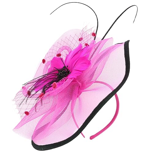 Veemoon Fascinator-stirnbandclip Im Flapper-stil Aus Netzgarn Teeparty-hut Für Frauen Kopfschmuck Im Stil Der 20er Jahre Elegantes Hochzeitsaccessoire von Veemoon