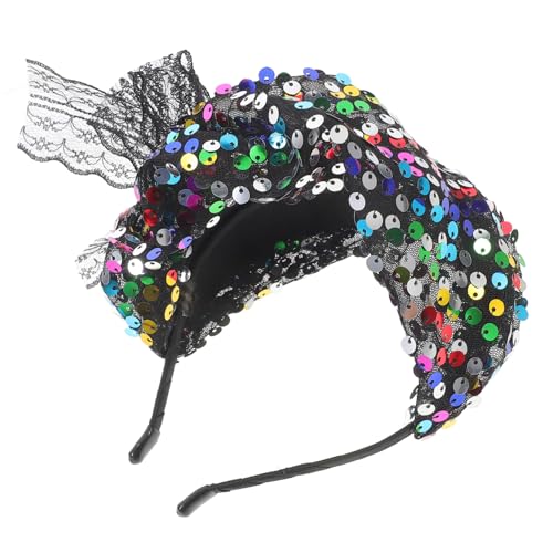 Veemoon Faszinierendes Fascinator Haarreif mit Funkelnden Pailletten Leichter Kopfschmuck für Damen Vintage Hut für Hochzeits und Teeparty Eleganter Partyhaarreif für Festliche Anlässe von Veemoon
