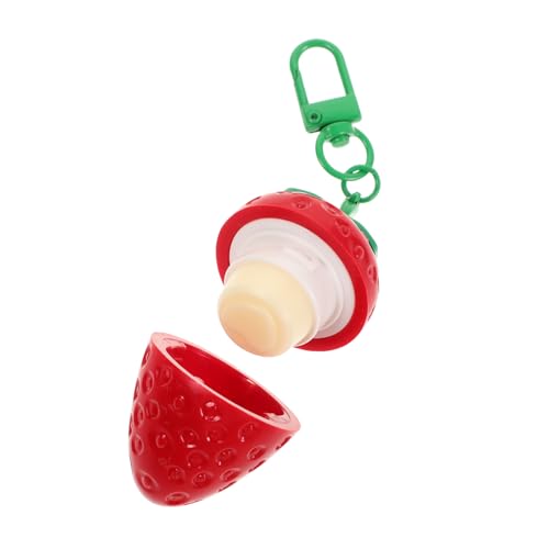 Veemoon Feuchtigkeitsspendender Erdbeer Lippenbalsam Langanhaltende Pflege Trockene Lippen Reparierend Kompakt und Tragbar Modisches Design für Frauen und Studenten Einzeln Verpackt von Veemoon