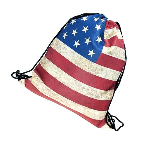 Veemoon Flagge Muster Kordelzug Rucksack Sporttasche Für Gym Und Praktischer Turnbeutel Für Basketball Volleyball Und Material Vielseitig Einsetzbar von Veemoon