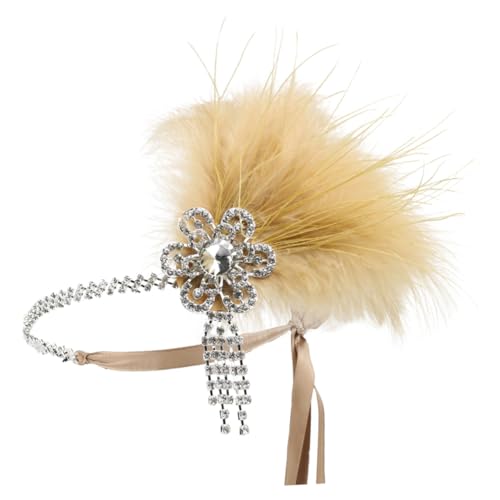 Veemoon Flapper Stirnband Mit Plume Headpiece Kopfaccessoire Für Für Hochzeiten Partys Und Besondere Anlässe Funkelndes Design Mit Federn Und Kristallen Für Einen Glamourösen Look von Veemoon