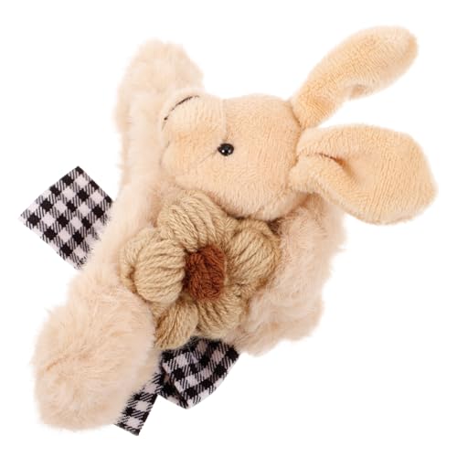 Veemoon Flauschiger Brauner Kaninchen Haarclip Große Haarkralle für Frauen Vielseitiger Haarschmuck für Dünnes und Dickes Haar Geeignet für Partys Alltag Hochzeiten und Sport von Veemoon