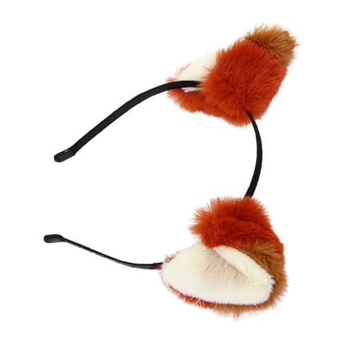 Veemoon Flauschiges Fuchsohren Haarband für Cosplay und Kostümpartys Rotes Braunes Tierkostüm Accessoire für und Leicht und Bequem Abnehmbare Ohren für Einfache von Veemoon