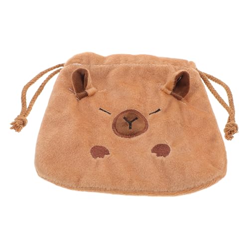 Veemoon Fluffy Kosmetiktasche mit Kordelzug Tragbarer Makeup Organizer Beutel Niedliche Tieroptik Großer Stauraum Kompakt und Leicht für Reisen und Alltag Praktische Aufbewahrungstasche von Veemoon