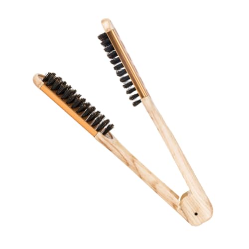 Veemoon Förmiger Haarglättungskamm Gold Manuell Kompakt Leicht für Nasses und Trockenes Haar Geeignet für Frauen und Langlebiges Styling tool zum Schnellen Trocknen und Haarformen von Veemoon