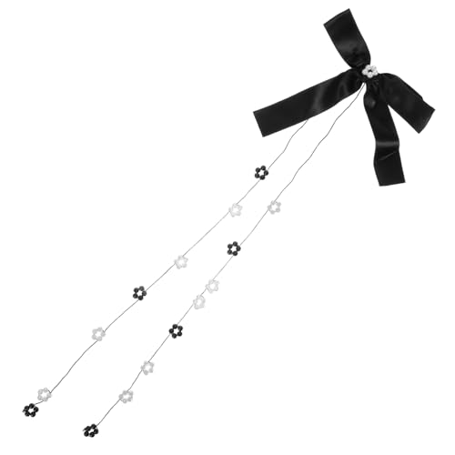 Veemoon Fransen Schleifen Haarclip mit Perlen Quaste Haarklammer Weicher Haarschmuck Eleganter Alligator Clip für Festliche Looks Vielseitiges Haar Accessoire für Damen von Veemoon