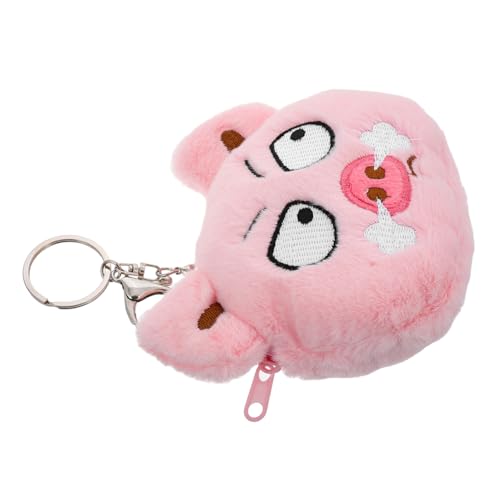 Veemoon Süßes Plüsch-Portemonnaie in Schweinchenform Tragbarer Münzbeutel Für Kleine Mädchen Rosa Geldbörse Mit Reißverschluss Aufbewahrungstasche Für Lippenstift Und von Veemoon