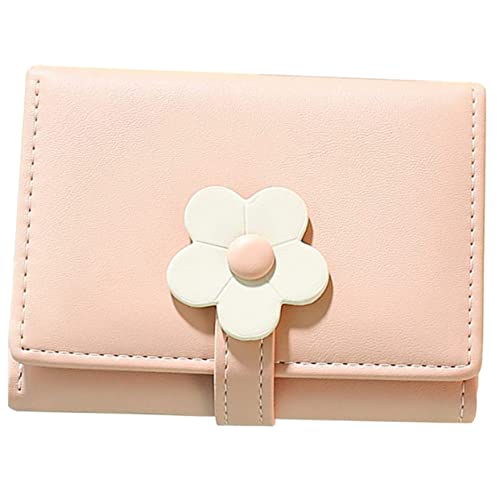 Veemoon Mädchen Geldbörse mit Blumenmuster Süße Münztasche Dekorative Geldbörse für Kinder Kompakte Kartenhalter Fenster für Schlüssel und Münzen von Veemoon