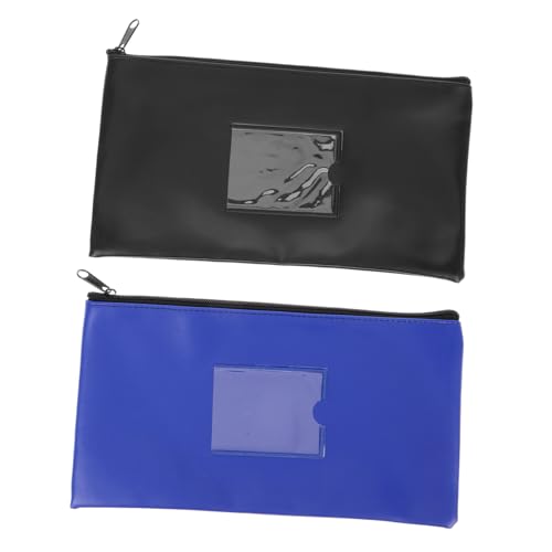 Veemoon Bankeinzahlungsbeutel Mit Reißverschluss Pu-Geldtasche Für Bargeld Münzen Und Dokumente Transparentes Fenster Für Einfache Identifikation Für Kosmetik Und Aufbewahrung Veemoon Bankeinzahlungsbeutel Mit Reißverschluss Pu-Geldtasche Für Bargeld Münzen Und Dokumente Transparentes Fenster Für Einfache Identifikation Für Kosmetik Und Aufbewahrung von Veemoon