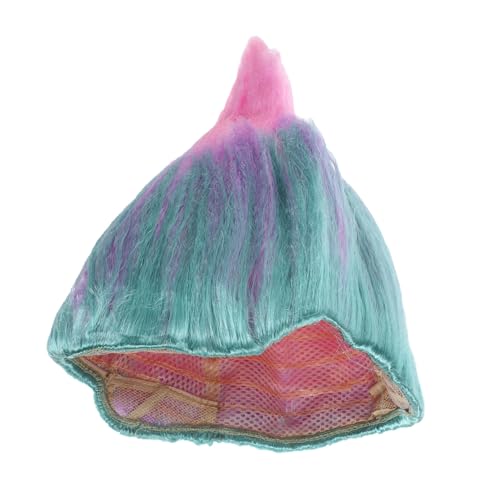 Veemoon Genius Troll Festival Perücke Flammenform Lebensechte Cosplay Kopfbedeckung für Halloween Karneval Rosa Strapazierfähiges Seidenmaterial Hautfreundlich von Veemoon