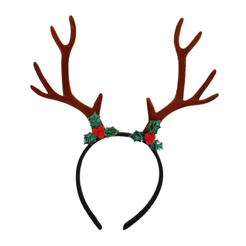 Veemoon Rentiergeweih Haarreif Für Weihnachten Verstellbares Stirnband Aus Weichem Flockmaterial Für Erwachsene Für Weihnachtsfeiern Kostümpartys Und Bühnenaufführungen von Veemoon