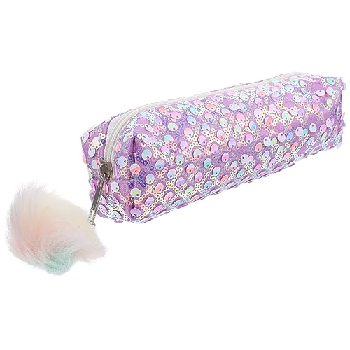 Veemoon Pailletten Federmäppchen für Schüler Kosmetik Organizer Großes Fassungsvermögen Glitzer Design Polyester Süßes für Studenten von Veemoon