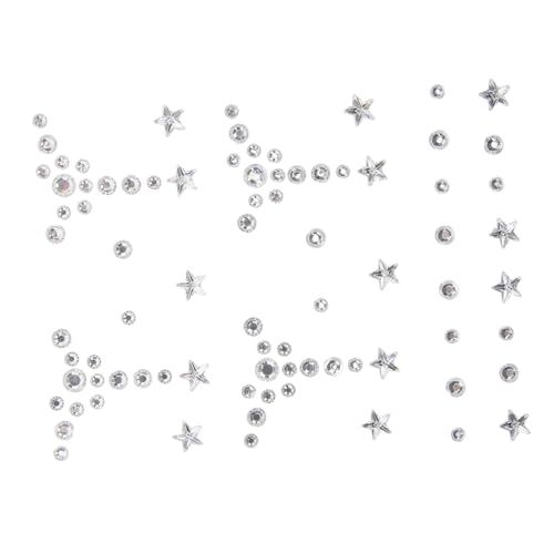 Veemoon Glitzernde Face Jewels Aufkleber für Festival Gesichtsschmuck Selbstklebend Langanhaltend Verschiedene Formen Kreative Make Up Dekoration von Veemoon
