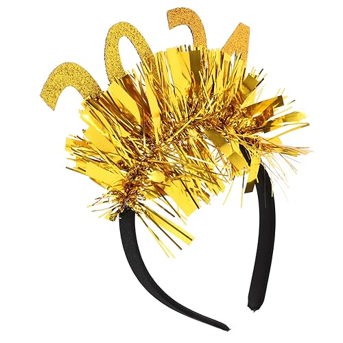 Veemoon Glitzerndes Neujahrs-stirnband Goldenes Haarband Für Silvesterfeier Lustiges Haarschmuck-accessoire Für Neujahrsparty Leicht Zu Tragen Perfekter Fotorequisit Für Festliche von Veemoon