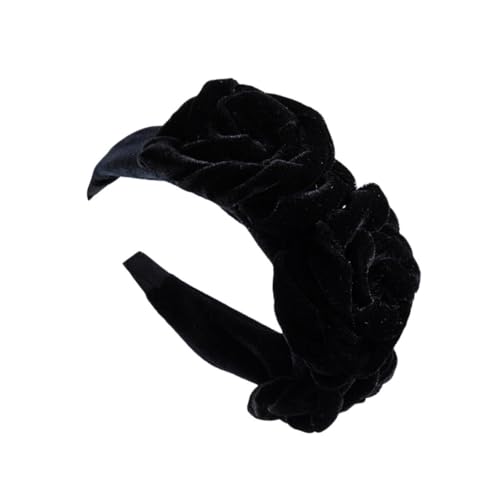 Veemoon Modisches Blumenstirnband für Damen Großes Haarband mit Stylischer Haarspange für Feste und Partys aus Langlebigem Material Schickes Design von Veemoon