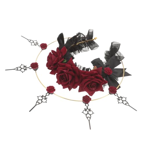 Veemoon Gothic Crown Haarschmuck Für Damen Elegantes Halloween Haarband Für Cosplay Und Partys Leicht Und Bequem Verleiht Mystische Ausstrahlung Und Ist Als Fotorequisite von Veemoon