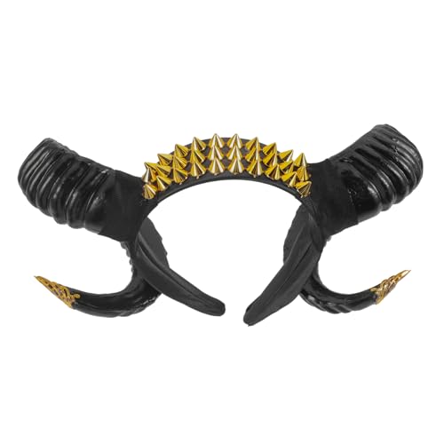 Veemoon Kreative Halloween Horn Haarschmuck Alpakahorn Haarreif Mit Nieten Für Partys Und Cosplay Für Festlichkeiten Und Besondere Anlässe von Veemoon