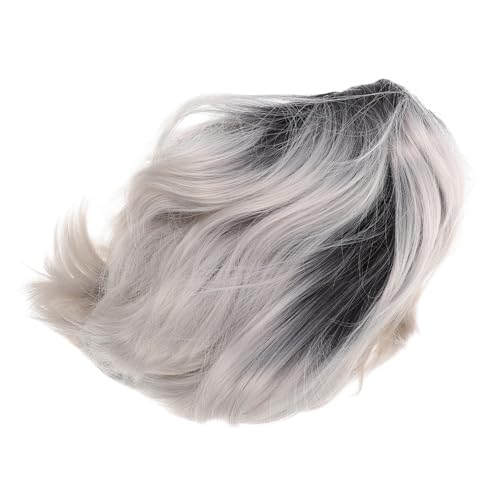 Veemoon Gradientenfarbe Kurzhaarperücke Spitze Bob Du teilst Perücke bunt realistisch perücken charmantes Kunsthaar Kopfschmuck Kunsthaar falsche Haare Hochtemperaturdraht von Veemoon