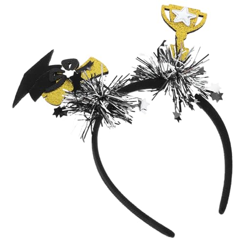 Veemoon Haarband Zum Schulabschluss Mit Kappe Und Trophäenaufsatz Stilvolles Stirnband Aus Weichen Materialien Für Abschlussfotos Und Festivals von Veemoon