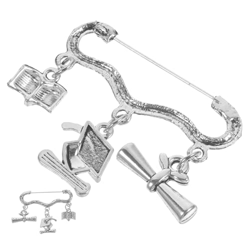 Veemoon Graduationsbrosche Süße Dekorative Anstecknadel für Abschlussfeiern Schulveranstaltungen Pin Einfache Verwendung Stilvolles Design von Veemoon