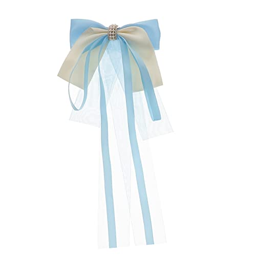 Veemoon Große Haarschleife Haarclip mit Langem Tüll Streamer Elegante Schleifen Haarspange für Frauen Geeignet für Hochzeit Party Brautfrisur und Festliche Anlässe Veemoon Große Haarschleife Haarclip mit Langem Tüll Streamer Elegante Schleifen Haarspange für Frauen Geeignet für Hochzeit Party Brautfrisur und Festliche Anlässe von Veemoon
