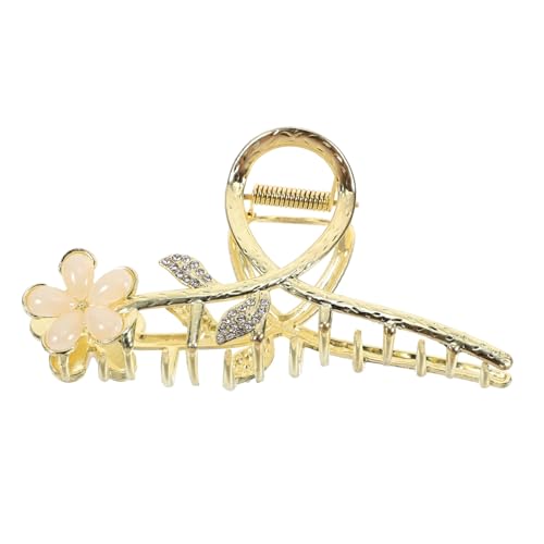 Veemoon Große Haarspange für Frauen Metall Haarklammer mit Blumenmotiv Rutschfeste Haarkralle für Dickes und Langlebiger Haarschmuck für Vielseitige Frisuren von Veemoon