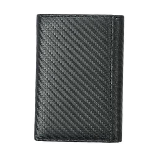 Veemoon Carbon Fiber Wallet Für Herren Große Kapazität RFID-Schutz Faltbares Design Multifunktionale Geldbörse Für Kreditkarten Ausweise Und Bargeld Schwarz von Veemoon