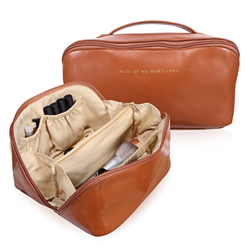 Veemoon Große Kosmetiktasche aus PU wasserdichte Reise und Toilettenorganisator für Damen mit Großer Kapazität und Praktischem Design für Reisen und von Veemoon