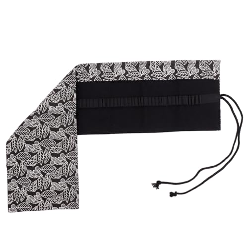 Veemoon Große Leinwand Stifterolle mit Fächern Rollmäppchen für Buntstifte und Marker Tragbarer Leichter Federmäppchen Organizer Robust und Kratzfest für Künstler und Schüler von Veemoon