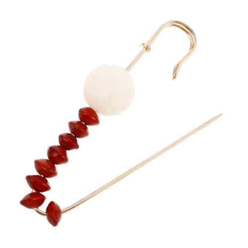 Veemoon Große Lotus Brosche Grün Weißer Jade mit Bodhi Wurzel Dekorative Sicherheitsnadel für Schals und Pullover Vielseitige Anstecknadel für Handgefertigtes Accessoire für Persönlichen von Veemoon