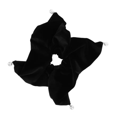 Veemoon Große Samt Haargummis Damen Quadratische Velvet Scrunchies mit Perlenanhänger Weiche Haargummis für Dickes Haar Vielseitig als Haarschmuck und Stylisches Armband für Niedrige von Veemoon