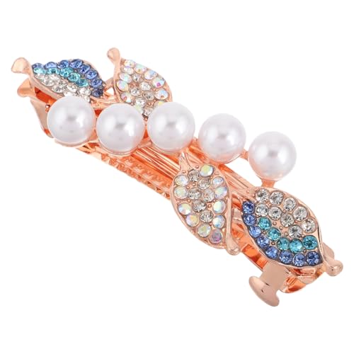 Veemoon Große Schmetterling Haarspange aus Legierung mit Strass und Perlen Eleganter Haarschmuck für Dickes Haar Vielseitiger Vintage Haarclip für Damen Stilvolles Accessoire für Besondere von Veemoon