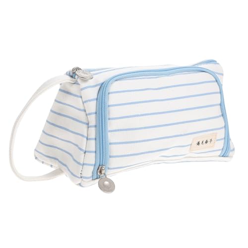 Veemoon Großes Canvas Federmäppchen mit Reißverschluss Geräumige Stifte Tasche für Schüler Langlebiges Schreibwaren Etui Robustes Material Einfache Handhabung für Schule und Büro von Veemoon