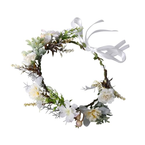 Veemoon Grüner Blumenkranz Haarreif für Damen Leichtes Komfortables Braut Haarschmuck Festlich Geeignet für Hochzeit Karneval Party und Fotoshooting Modisches Accessoire für Mädchen und von Veemoon