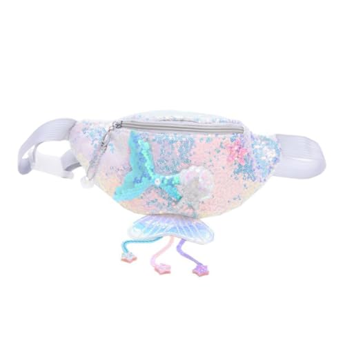 Veemoon Bauchtasche Mit Pailletten Für Mädchen Cartoon-Junge Mädchen- Gürteltasche Glitzernde Brusttasche Für Kleinkinder Reise- Hüfttasche Für Junge Meerjungfrau-kindertasche Mit von Veemoon