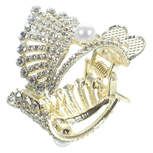 Veemoon Haar Accessoire Damen Krone Haarklammer für Hohen Pferdeschwanz Eleganter Ponytail Clip mit Strass Stabiler Haarklammer Halter für Alltag Partys und Besondere Anlässe von Veemoon