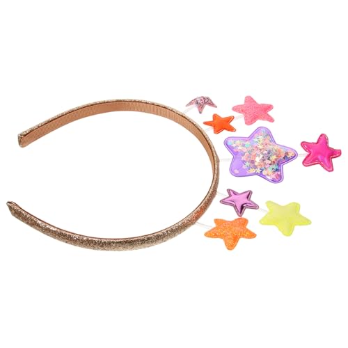 Veemoon Haarreif Sternenform Glitzerndes Sicheres und Metallmaterial Bequemes Cartoon Stirnband für Mädchen Party Accessoire für Familie von Veemoon