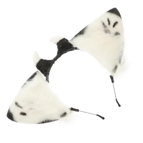 Veemoon Haarreif mit Kuhohren Weiches Stirnband für Damen und Mädchen Fest Sitzendes Cosplay Accessoire Kuscheliges Kopfband für Karneval Geburtstag und Fasching von Veemoon