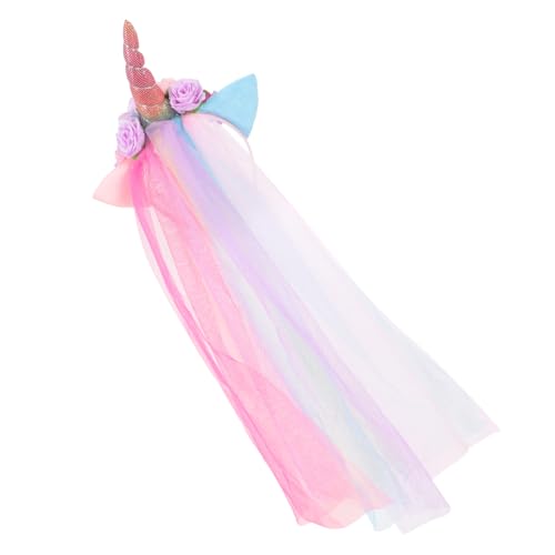 Veemoon Haarreifen Einhorn Design Mesh Haarschmuck Weich Rutschfest Party Weihnachten Cosplay Geburtstag Zubehör für Mädchen von Veemoon
