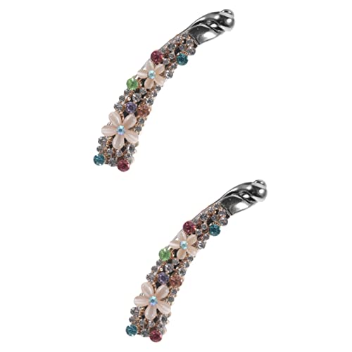 Veemoon 2stücke Curly Hair Clip Mit Strass Glänzende Haarklammer Für Damen Bananen-haarspange Für Hochzeiten Partys Oder Alltag Für Langes Haar Rutschfest Und Schonend von Veemoon