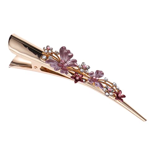 Veemoon Haarspange mit Vintage Blumendesign Großer Retro Entenschnabel Clip aus Legierung für Damen für Partys Festivals und Langlebig und Perfektes von Veemoon