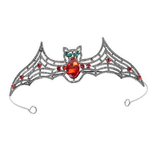 Veemoon Halloween Haarreif Fledermaus Crown Design mit Strasssteinen Festlicher Haarschmuck für Damen und Herren Vielseitiges Party Accessoire für Halloween und Ostern Schwarzes Bat von Veemoon