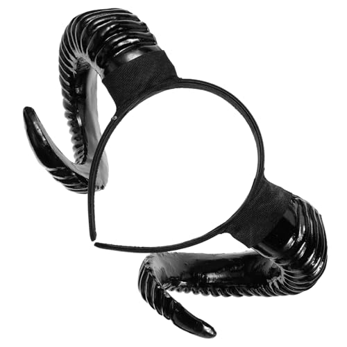 Veemoon Halloween Sheep Horn Haarreif mit Gruseligem Geweih Design Einzigartiges Foto Accessoire für Halloween Karneval Stilvolles Cosplay Partyzubehör Schwarz von Veemoon