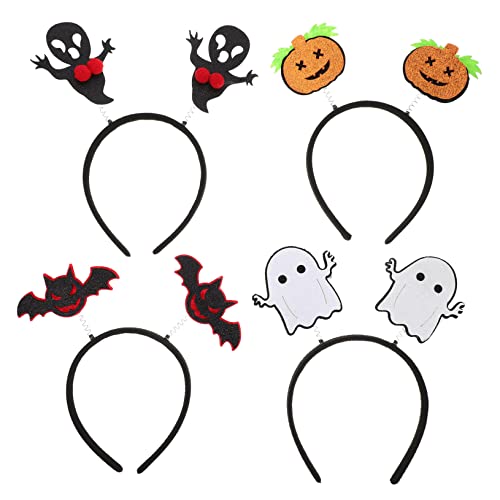 Veemoon 4stücke Teiliges Halloween Haarreif Damen Gruselige Kostümaccessoires Mit Kürbis Gespenst Wassergeist Und Fledermaus Für Mottopartys Und Halloween-dekoration von Veemoon