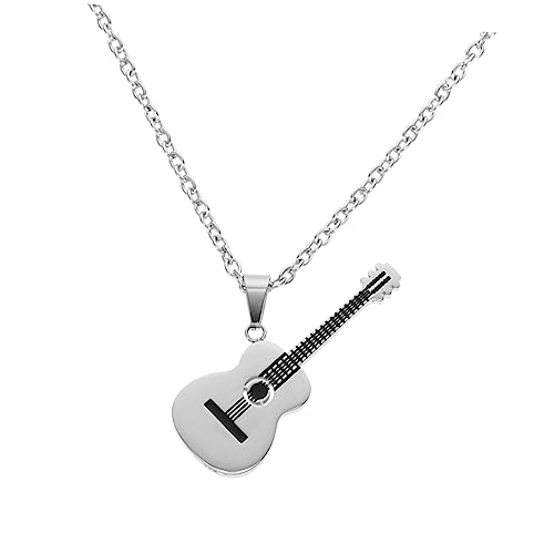 Veemoon Halskette Mit Musikinstrument Gitarre Musikdekor E Gitarre Halskette Mit Musikinstrumenten Design Gitarren Design Hängedekor Besonderes Schicke Halskette Silber von Veemoon