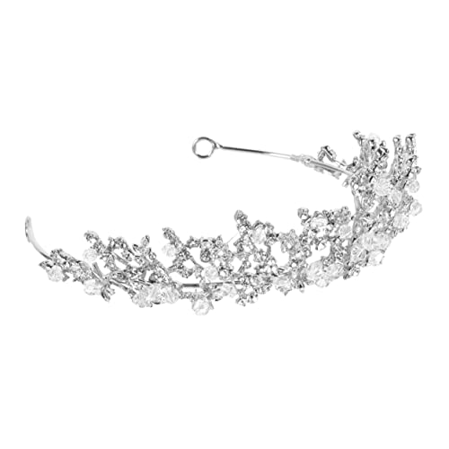 Veemoon Handgefertigte Brautkrone aus Kristallglas mit Funkelnden Strasssteinen Langlebiger Hochzeitsschmuck Leichter Haarschmuck für Braut und Mädchen Accessoire für Hochzeitsfeier und von Veemoon
