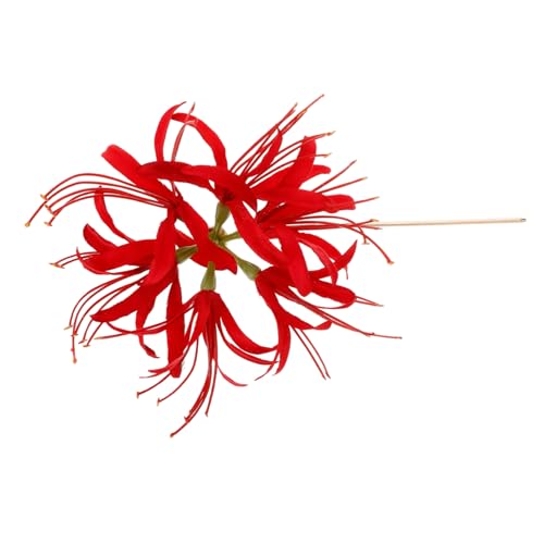 Veemoon Handgefertigte Rote Chinesische Haarnadel mit Blumenmotiv Traditionelle Haarschmuck Stäbchen für Hanfu und Kimono Eleganter Haarschmuck Damen Geeignet für Festliche Anlässe und von Veemoon