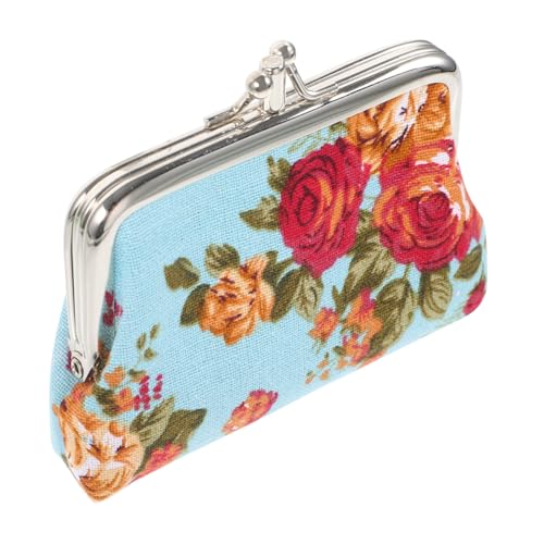 Veemoon Retro-Clutch Aus Segeltuch Mit Blumenmuster Großes Fassungsvermögen Geldbörse Für Damen von Veemoon